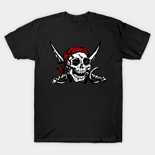 Cranium Swords and Red Scarf T-Shirt by PatrioTEEism